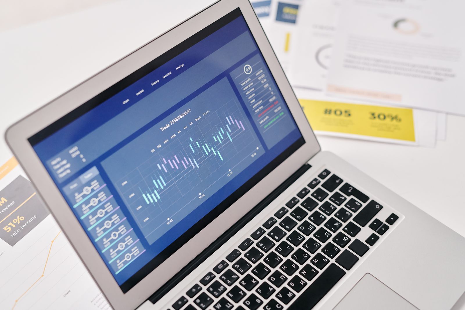 Closing inventory report with figures ready for management and accounting